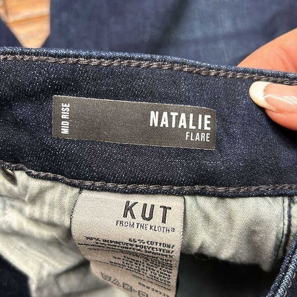 Kut from the Kloth Natalie Flare Mid Rise denim jeans - Picture 7 of 12